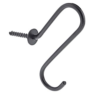 Wagner System Garderobenhaken WH431 (L x H: 70 x 106 mm, Schwarz, 1 Stk.)