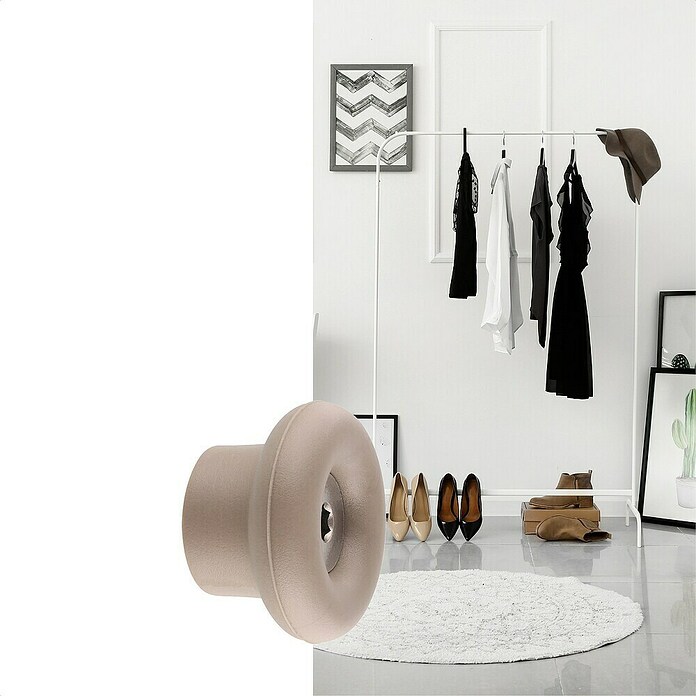 Wagner System Garderobenhaken DOT (Ø x H: 40 x 25 mm, Taupe, 1 Stk.) | BAUHAUS