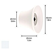 Wagner System Garderobenhaken (Ø x H: 40 x 25 mm, Lichtgrau, 1 Stk.) | BAUHAUS