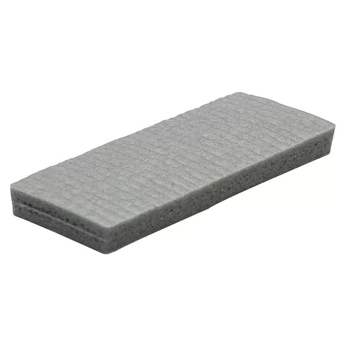 Wagner System Softpads - L x B x H: 44 x 16 x 4 mm, 12 Stk., Grau, Kleben - Graues rechteckiges Schleifpad.