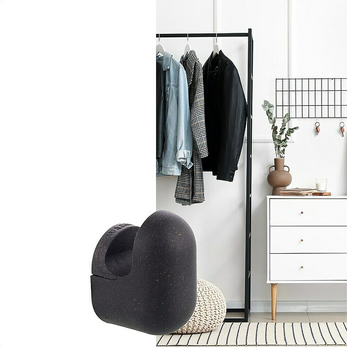 Wagner System Garderobenhaken PILL (L x B x H: 35 x 30 x 50 mm, Schwarz, 1 Stk.) | BAUHAUS