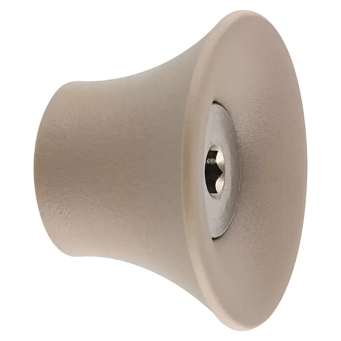 Wagner System Garderobenhaken - Ø x H: 40 x 25 mm, Taupe, 1 Stk. - Hellbrauner konischer Knauf mit Torx-Schraubenkopf.