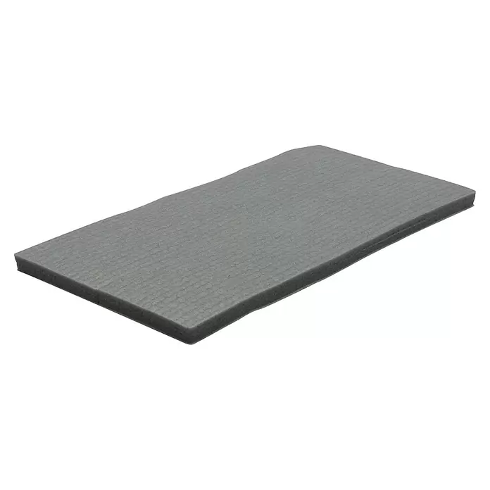Wagner System Bodenschutzmatte - L x B x H: 200 x 100 x 4 mm, 1 Stk., Grau, Kleben - Rechteckige graue Dämmplatte mit strukturierter Oberfläche.