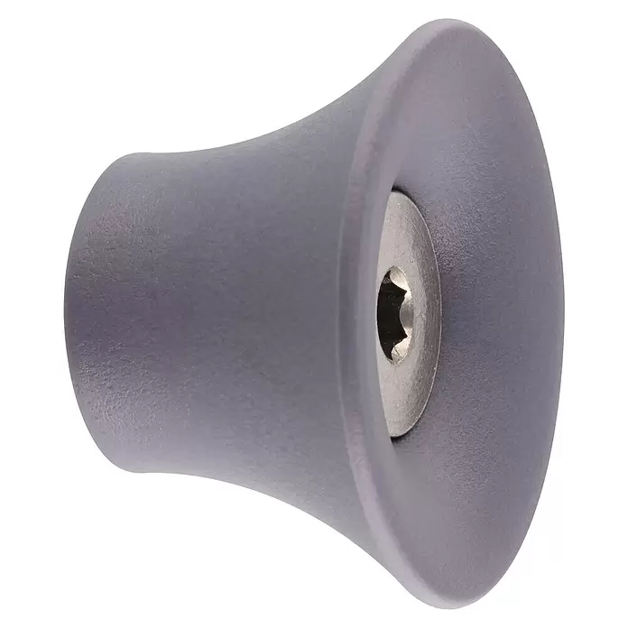 Wagner System Garderobenhaken - Ø x H: 40 x 25 mm, Schiefergrau, 1 Stk. - Grauer konischer Stützfuß mit zentraler Innensechskantschraube.