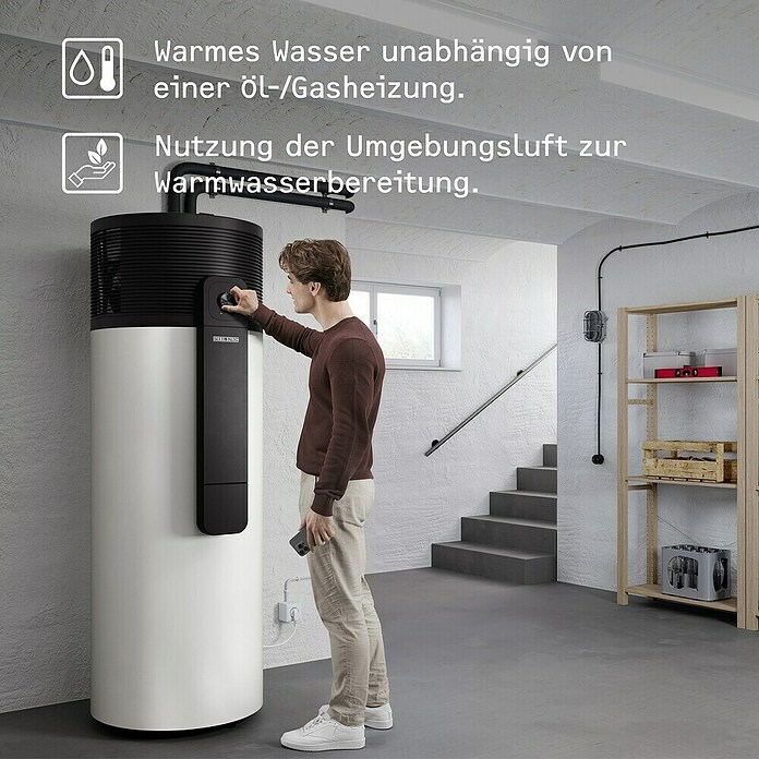 Stiebel Eltron Warmwasser-Wärmepumpe WWK-I 300 PLUS (Fassungsvermögen ...