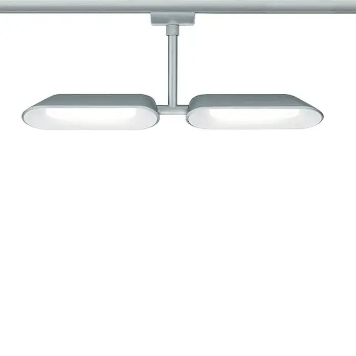 Paulmann URail Regleta LED para riel Dipper - 16 W - Luminaria LED de carril moderna con dos luces, que proporciona una iluminación brillante y enfocada, perfecta para galerías y salas de exposición.