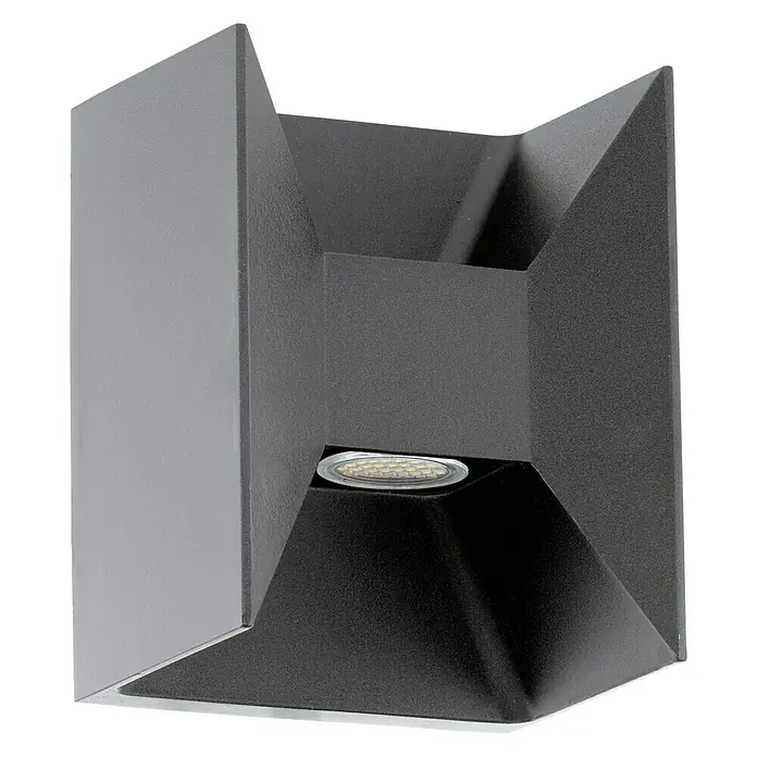 Eglo Aplique exterior LED Morino - 5 W, Antracita, IP44 - Una lámpara de pared LED gris y moderna que proporciona un diseño de iluminación elegante y brillante para espacios interiores y exteriores.