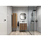 Hochschrank Line (B x T x H: 34,3 x 35,8 x 125 cm, Gold Craft Eiche/Schwarz, Strukturiert) | BAUHAUS