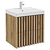 Badmöbel-Set Line (61 cm, Gold Craft Eiche/Schwarz, Strukturiert) | BAUHAUS