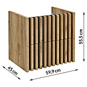 Badmöbel-Set Line (61 cm, Gold Craft Eiche/Schwarz, Strukturiert) | BAUHAUS