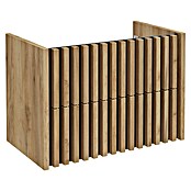 Badmöbel-Set Line (81 cm, Gold Craft Eiche/Schwarz, Strukturiert) | BAUHAUS