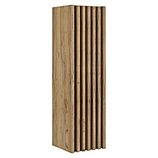 Hochschrank Line (B x T x H: 34,3 x 35,8 x 125 cm, Gold Craft Eiche/Schwarz, Strukturiert)