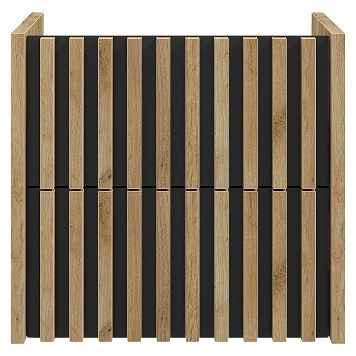 Badmöbel-Set Line (61 cm, Gold Craft Eiche/Schwarz, Strukturiert) | BAUHAUS