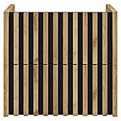 Badmöbel-Set Line (61 cm, Gold Craft Eiche/Schwarz, Strukturiert) | BAUHAUS