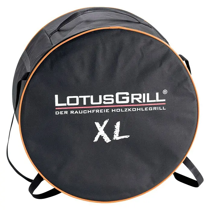 LotusGrill Holzkohlegrill XL - Durchmesser Grillfläche: 43 cm, Mandarinenorange - Transporttasche für LotusGrill XL Holzkohlegrill, ideal zum einfachen und sauberen Transport des Grills. Robuster Schutz mit Tragegriffen.
