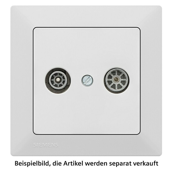 Siemens DELTA Mega Antennendose SIE044097 (Polar Weiß, Glänzend, Kunststoff, Unterputzmontage) | BAUHAUS