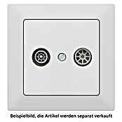 Siemens DELTA Mega Antennendose SIE044097 (Polar Weiß, Glänzend, Kunststoff, Unterputzmontage) | BAUHAUS