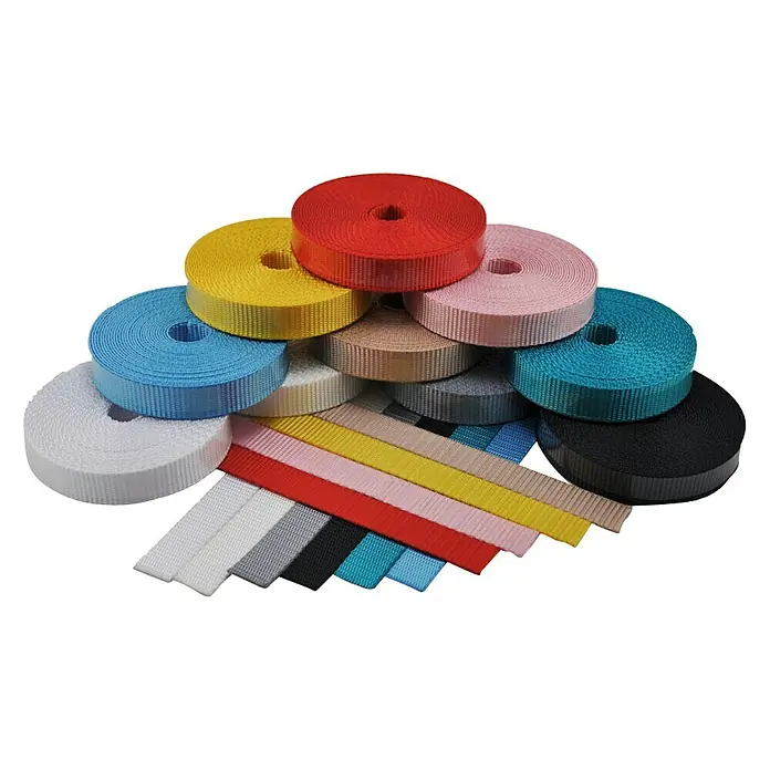 Cinta para persiana C - Azul, Largo: 5,55 m, Anchura de la correa: 22 mm - Surtido colorido de rollos de cinchas y tiras individuales. Variedad de colores para diversas aplicaciones textiles.