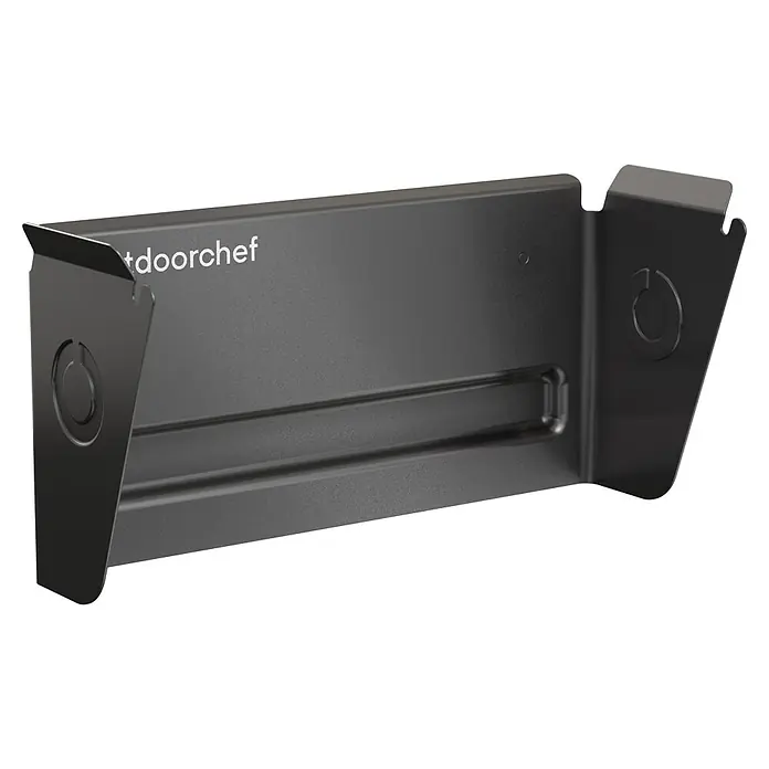 Outdoorchef Müllbeutelhalterung Heat - B x T x H: 23,3 x 8,5 x 11 cm, Stahl, Schwarz - Produktaufnahme des Outdoorchef Grillbesteckhalters in Schwarz, ein praktisches Zubehör für Grillliebhaber.\n
