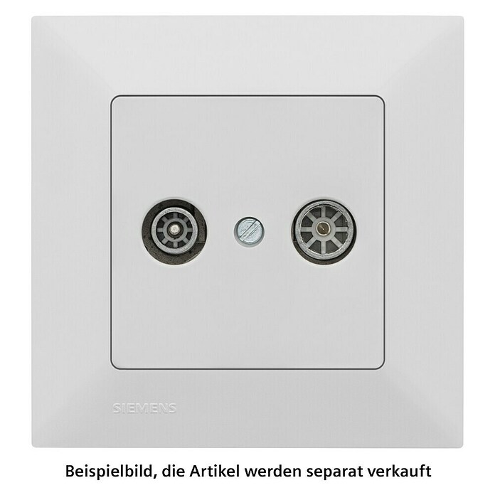 Siemens DELTA Mega Antennendose SIE044097 (Polar Weiß, Glänzend, Kunststoff, Unterputzmontage) | BAUHAUS