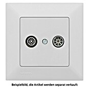 Siemens DELTA Mega Antennendose SIE044097 (Polar Weiß, Glänzend, Kunststoff, Unterputzmontage) | BAUHAUS