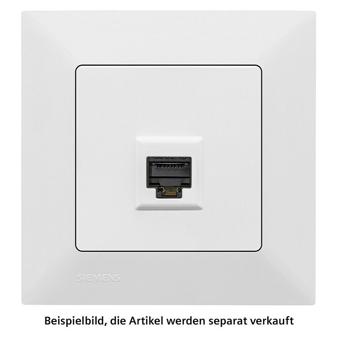 Siemens DELTA Mega Netzwerk-Anschlussdose SIE044103 (Polar Weiß, Glänzend, 1 Stk.) | BAUHAUS
