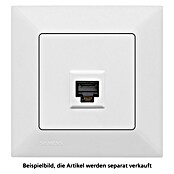 Siemens DELTA Mega Netzwerk-Anschlussdose SIE044103 (Polar Weiß, Glänzend, 1 Stk.) | BAUHAUS
