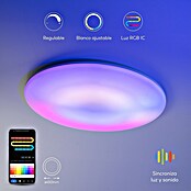 Garza Plafón LED redondo inteligente Iris (45 W, Blanco, RGB) | BAUHAUS