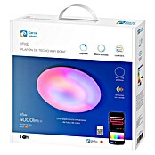 Garza Plafón LED redondo inteligente Iris (45 W, Blanco, RGB) | BAUHAUS