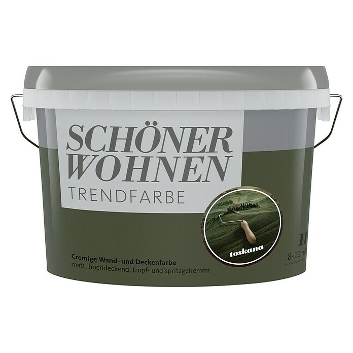 SCHÖNER WOHNEN-Farbe Wandfarbe Trendfarbe (Toskana, Matt, 1 l, Konservierungsmittelfrei) | BAUHAUS