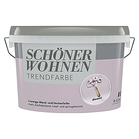 SCHÖNER WOHNEN-Farbe Wandfarbe Trendfarbe (Donut, Matt, 1 l, Konservierungsmittelfrei)