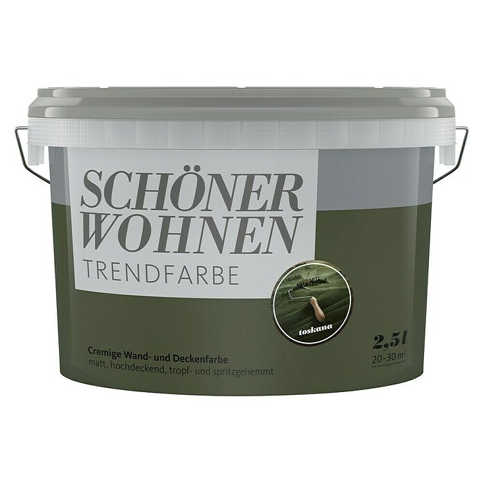 SCHÖNER WOHNEN-Farbe Wandfarbe Trendfarbe (Toskana, Matt, 2,5 l, Konservierungsmittelfrei) | BAUHAUS