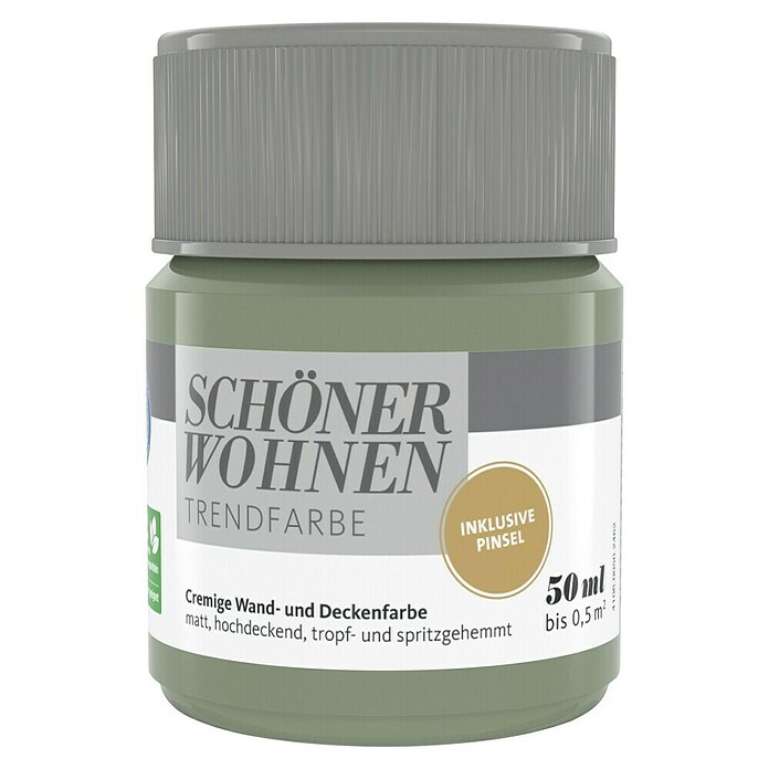 SCHÖNER WOHNEN-Farbe Farbtester Trendfarbe (Olive, Matt, 50 ml, Konservierungsmittelfrei) | BAUHAUS