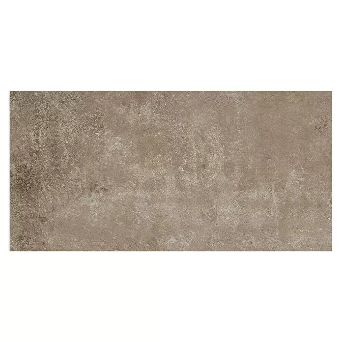 My Home Feinsteinzeugfliese - 30 x 60 cm, Taupe, Matt - Braun-graue strukturierte Oberfläche mit einem melierten, abgenutzten Muster.
