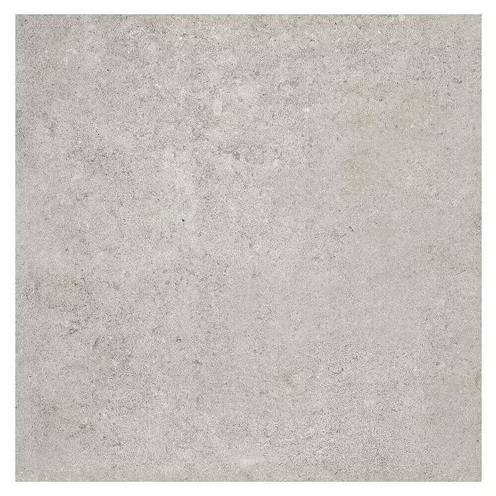 My Home Feinsteinzeugfliese - 60 x 60 cm, Grau, Matt - Hellgraue strukturierte Oberfläche, die Beton oder Stein ähnelt.