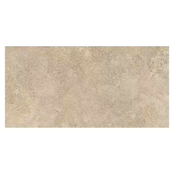 My Home Feinsteinzeugfliese - 30 x 60 cm, Beige, Matt - Rechteckige, hellbraune Fliese mit strukturierter Natursteinoptik.
