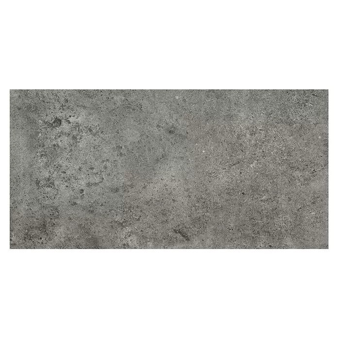 My Home Feinsteinzeugfliese - 30 x 60 cm, Dunkelgrau, Matt - Dunkelgraue, texturierte Fliese in Betonoptik mit gealtertem, industriellem Finish.