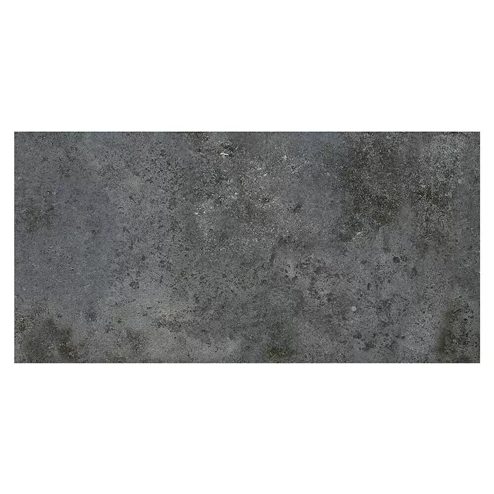 My Home Feinsteinzeugfliese - 30 x 60 cm, Multi, Matt - Dunkelgraue, stark strukturierte Oberfläche aus Industriestein oder Beton.