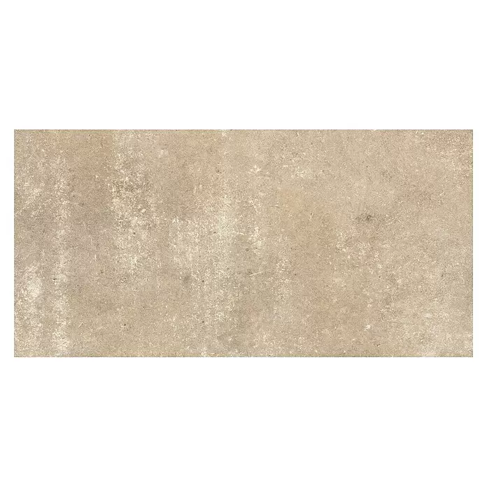 My Home Feinsteinzeugfliese - 30 x 60 cm, Beige, Matt - Hellbraune, beige strukturierte Oberfläche mit einer Used-Beton- oder Steinoptik.