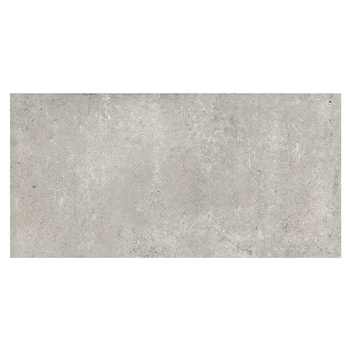 My Home Feinsteinzeugfliese - 30 x 60 cm, Grau, Matt - Hellgraue, strukturierte Oberfläche im Beton- oder Industriedesign mit feinen Nuancen.