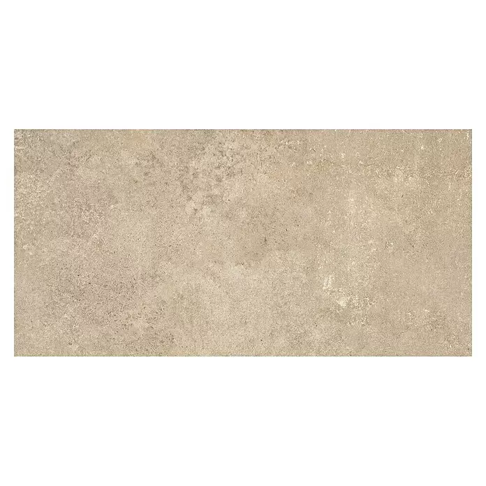 My Home Feinsteinzeugfliese - 30 x 60 cm, Beige, Matt - Texturierte beigefarbene und hellbraune Fliese in Betonoptik.
