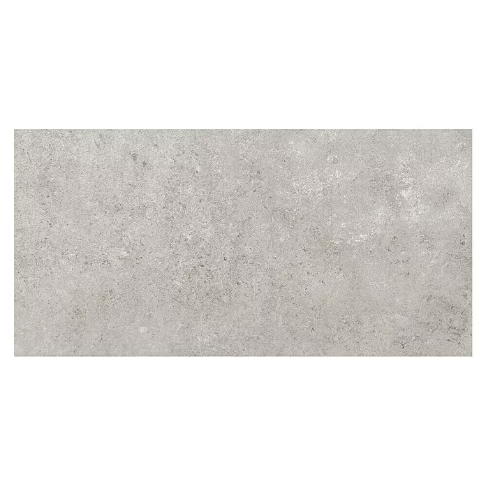 My Home Feinsteinzeugfliese - 30 x 60 cm, Grau, Matt - Hellgraue Fliese in Betonoptik mit dezenter, abgenutzter Textur.