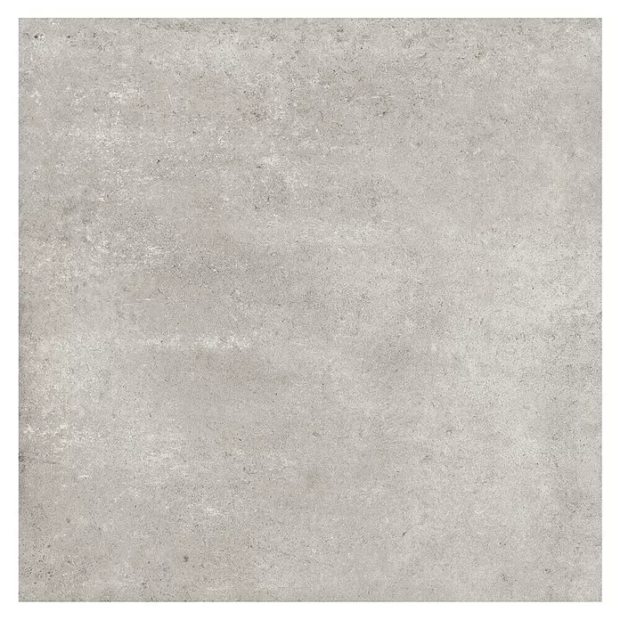 My Home Feinsteinzeugfliese - 60 x 60 cm, Grau, Matt - Hellgraue Betonoptik-Fliese.