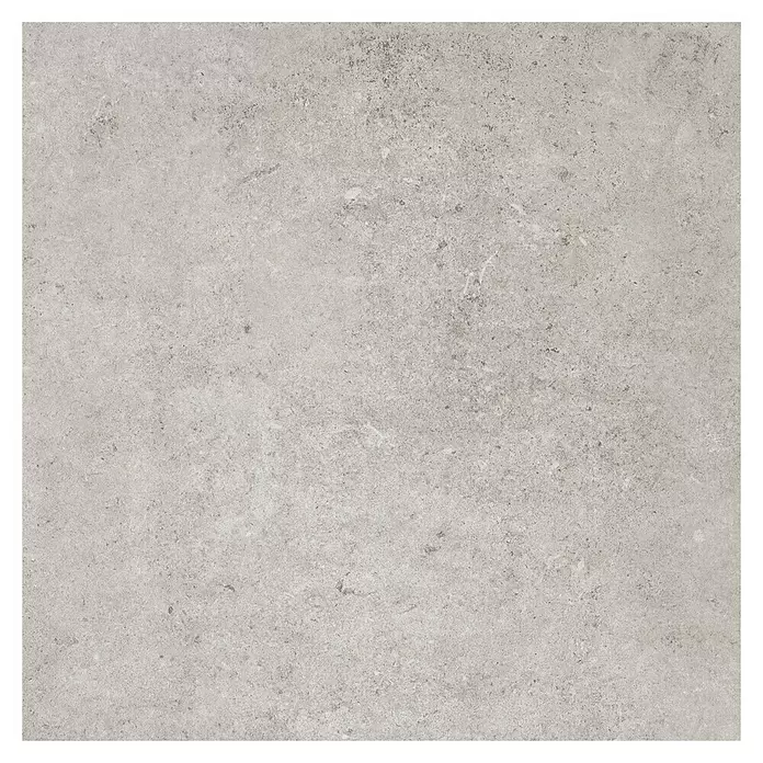 My Home Feinsteinzeugfliese - 60 x 60 cm, Grau, Matt - Hellgraue, unpolierte, strukturierte Steinoberfläche.
