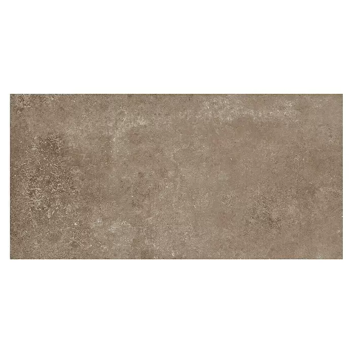 My Home Feinsteinzeugfliese - 30 x 60 cm, Taupe, Matt - Rechteckige braune Fliese mit strukturierter, betonähnlicher Oberfläche.