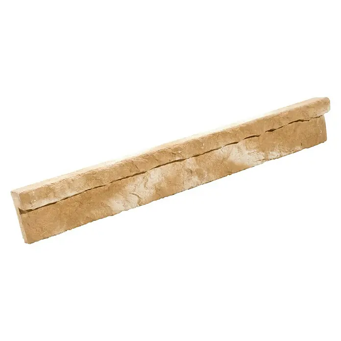 Moldura decorativa Teide Pardo - 80 x 14 x 1 cm - Un solo panel alargado con una superficie texturizada y tonos tierra cálidos, perfecto para revestimientos de paredes y decoración.