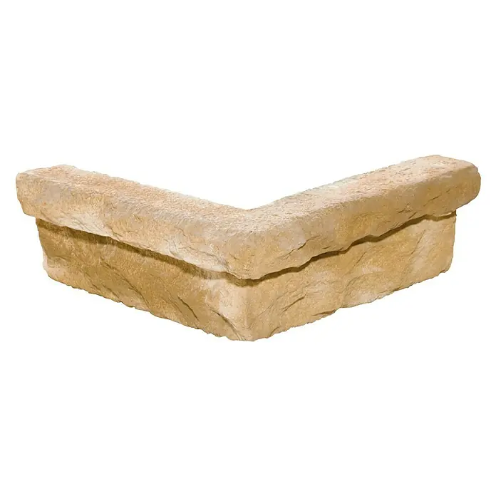 Esquina moldura exterior Petra Arena - 30 x 30 x 11 cm - Piedra de chapa angular con aspecto de arenisca, ideal para revestimientos de pared rústicos y diseños de esquinas para espacios interiores y exteriores.