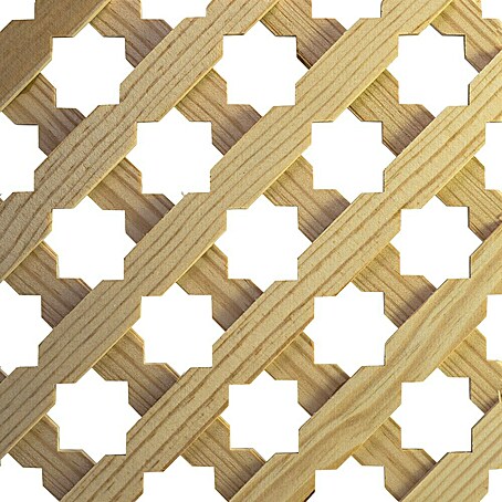 Celosía de madera D12 Estrella (85 x 107 cm)