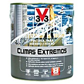 V33 Esmalte para metal Climas Extremos  (Negro, 2,5 l, Brillante, A base de disolvente)