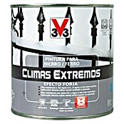 V33 Esmalte para metal Climas Extremos  (Gris oscuro, 500 ml, Forja, A base de disolvente)
